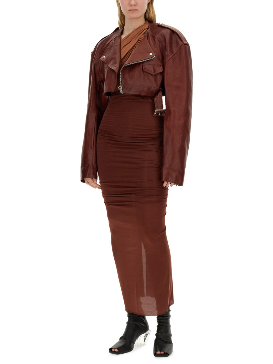 Rick Owens Women Leather Jacket RICK OWENS