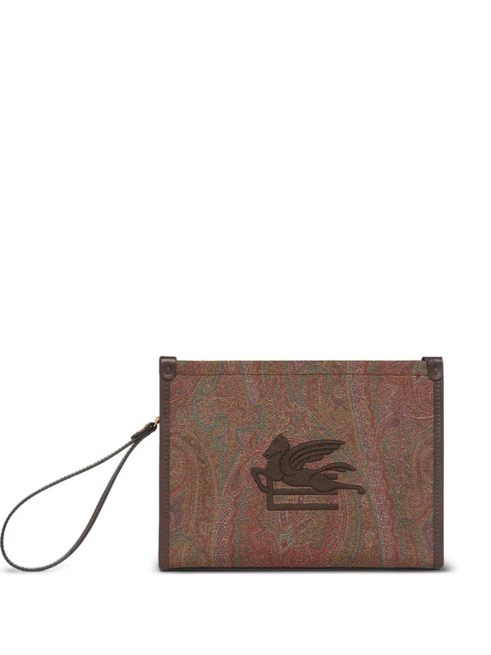 Etro Women Clutch Bag With Arnica Pegasus Embroidery ETRO