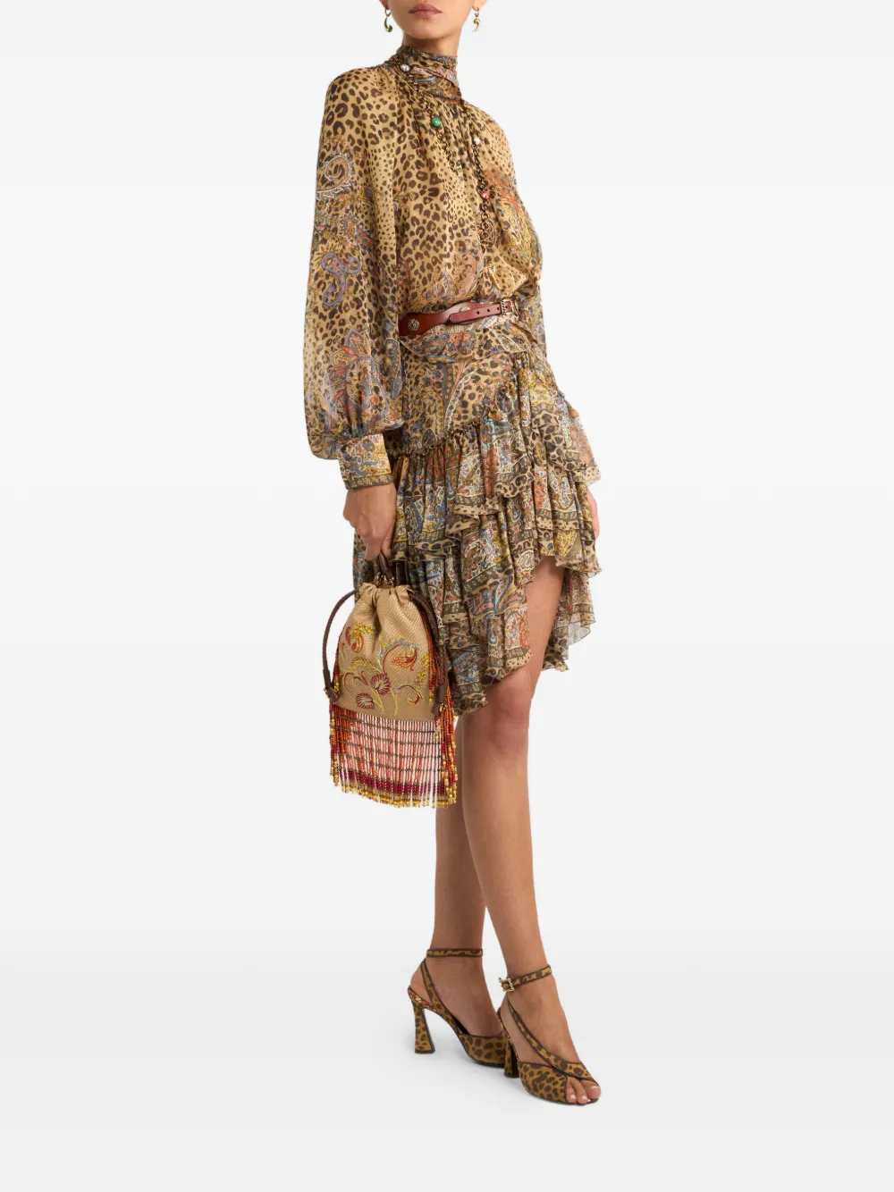 Etro Women Ruffled Paisley Skirt ETRO