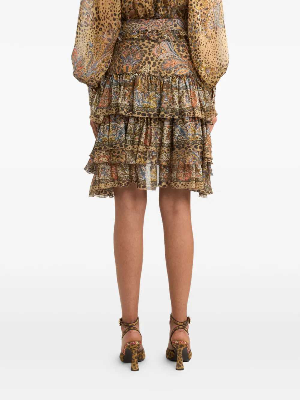 Etro Women Ruffled Paisley Skirt ETRO