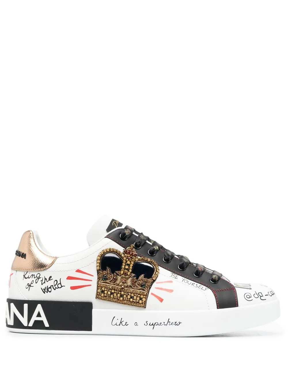 Dolce & Gabbana Men Portofino Print Sneakers DOLCE & GABBANA