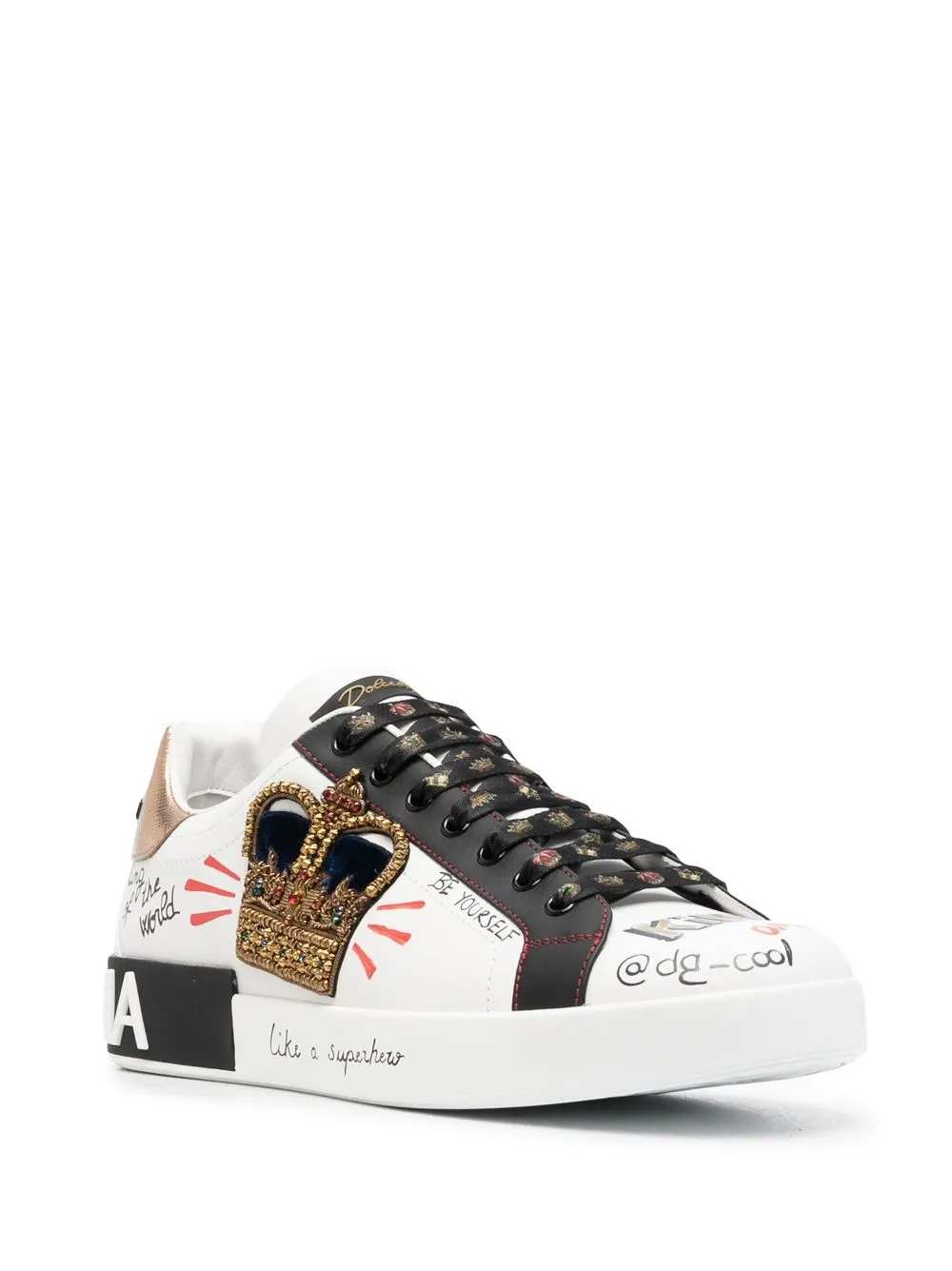 Dolce & Gabbana Men Portofino Print Sneakers DOLCE & GABBANA