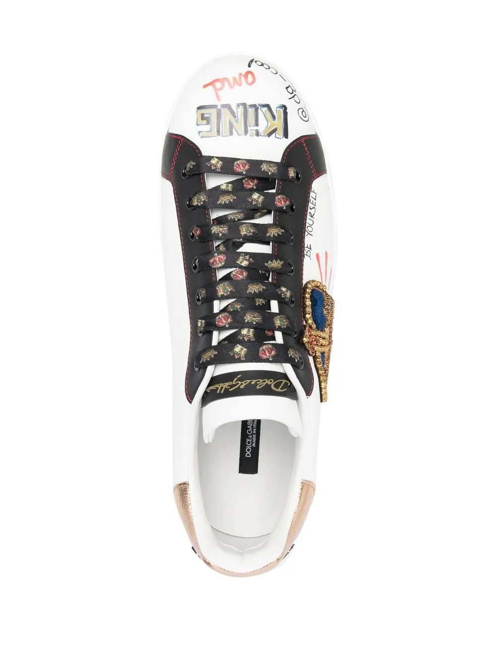 Dolce & Gabbana Men Portofino Print Sneakers DOLCE & GABBANA