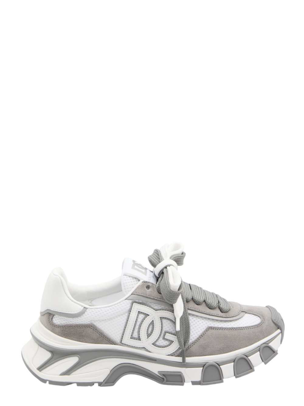 Dolce & Gabbana Men Nylon And Calfskin Sneakers With Dg Patch: DOLCE & GABBANA