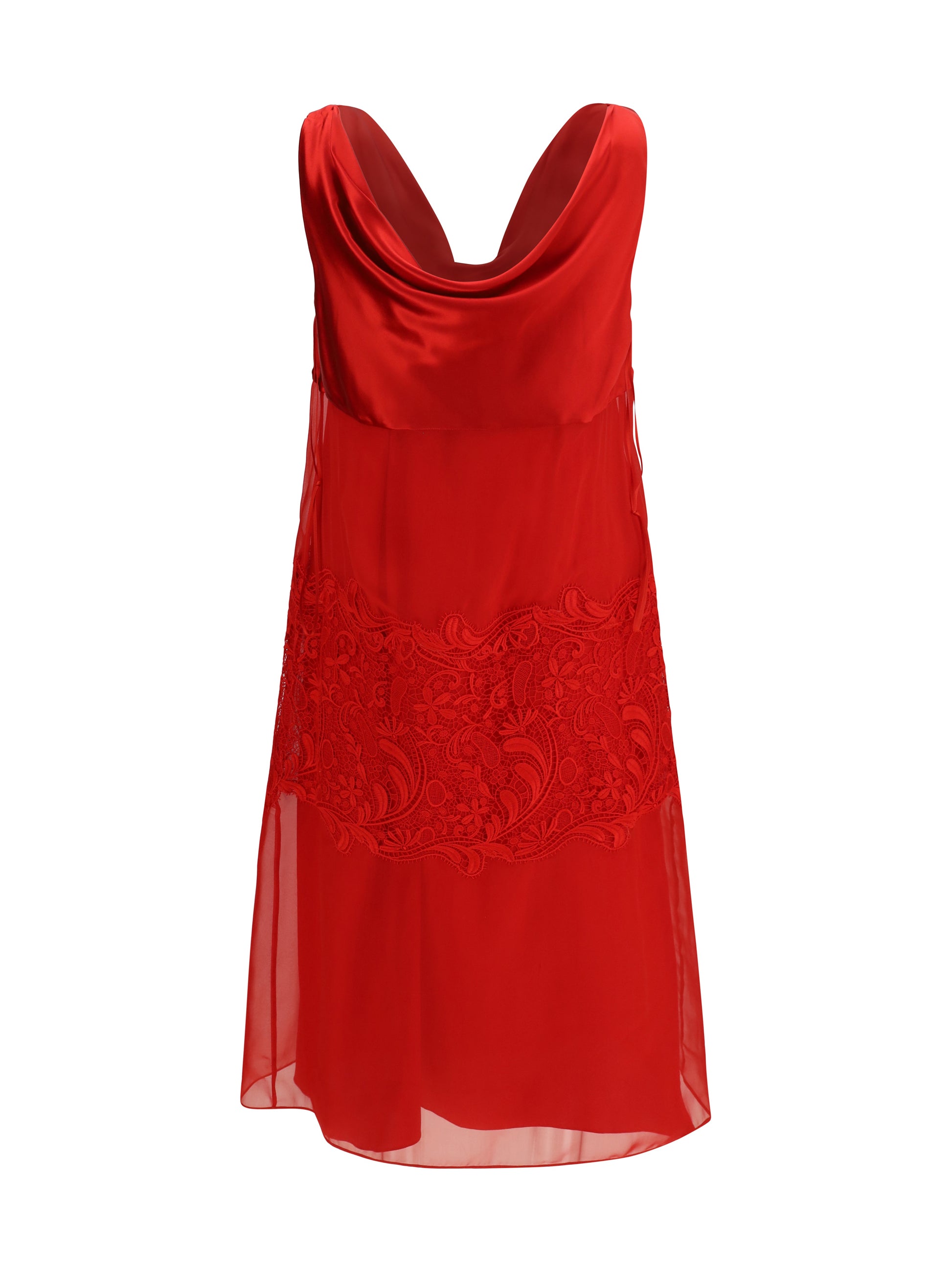 Ferragamo Women Draped Lace Dress FERRAGAMO