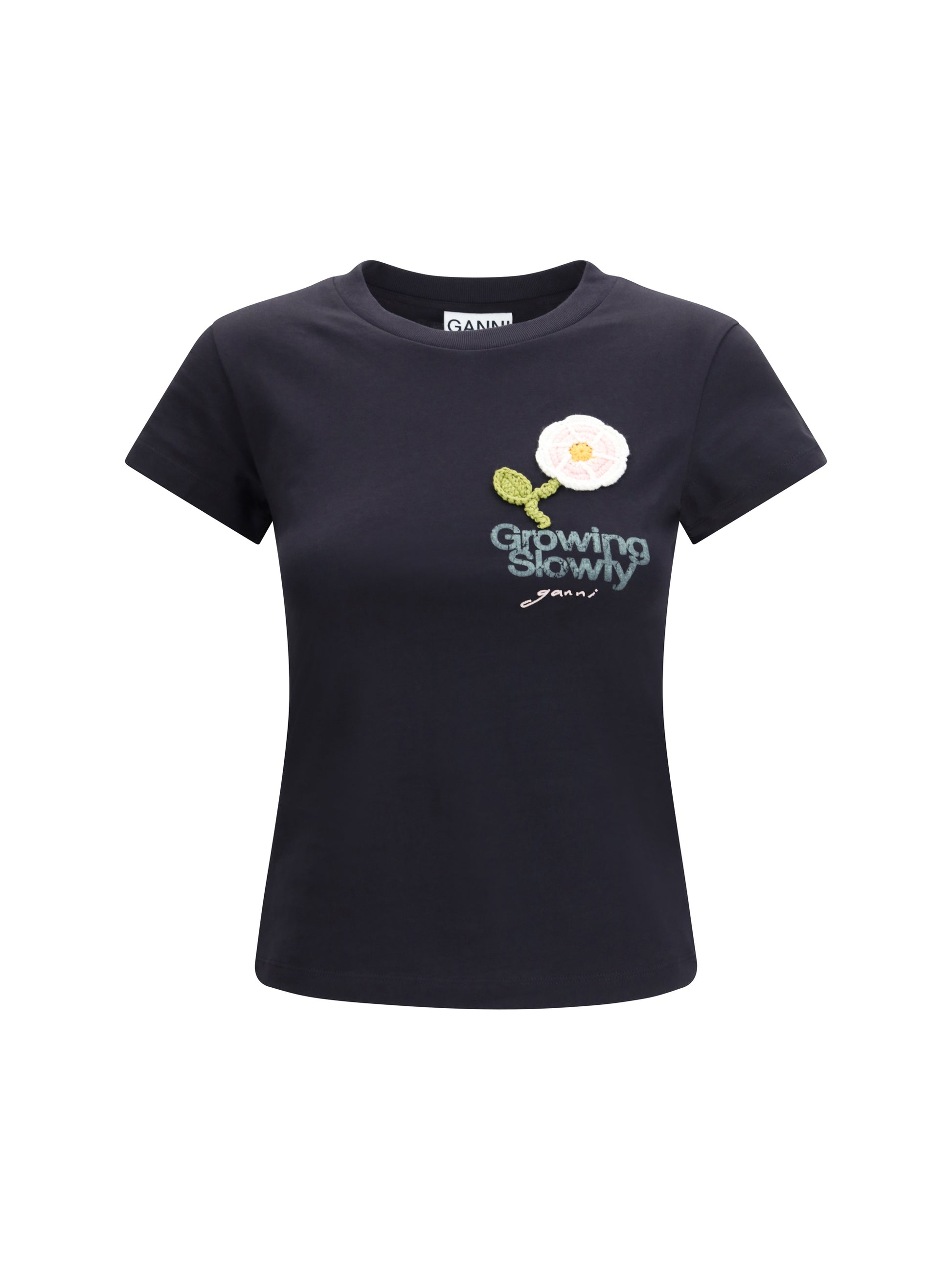 Ganni Women Embroidered T-Shirt GANNI