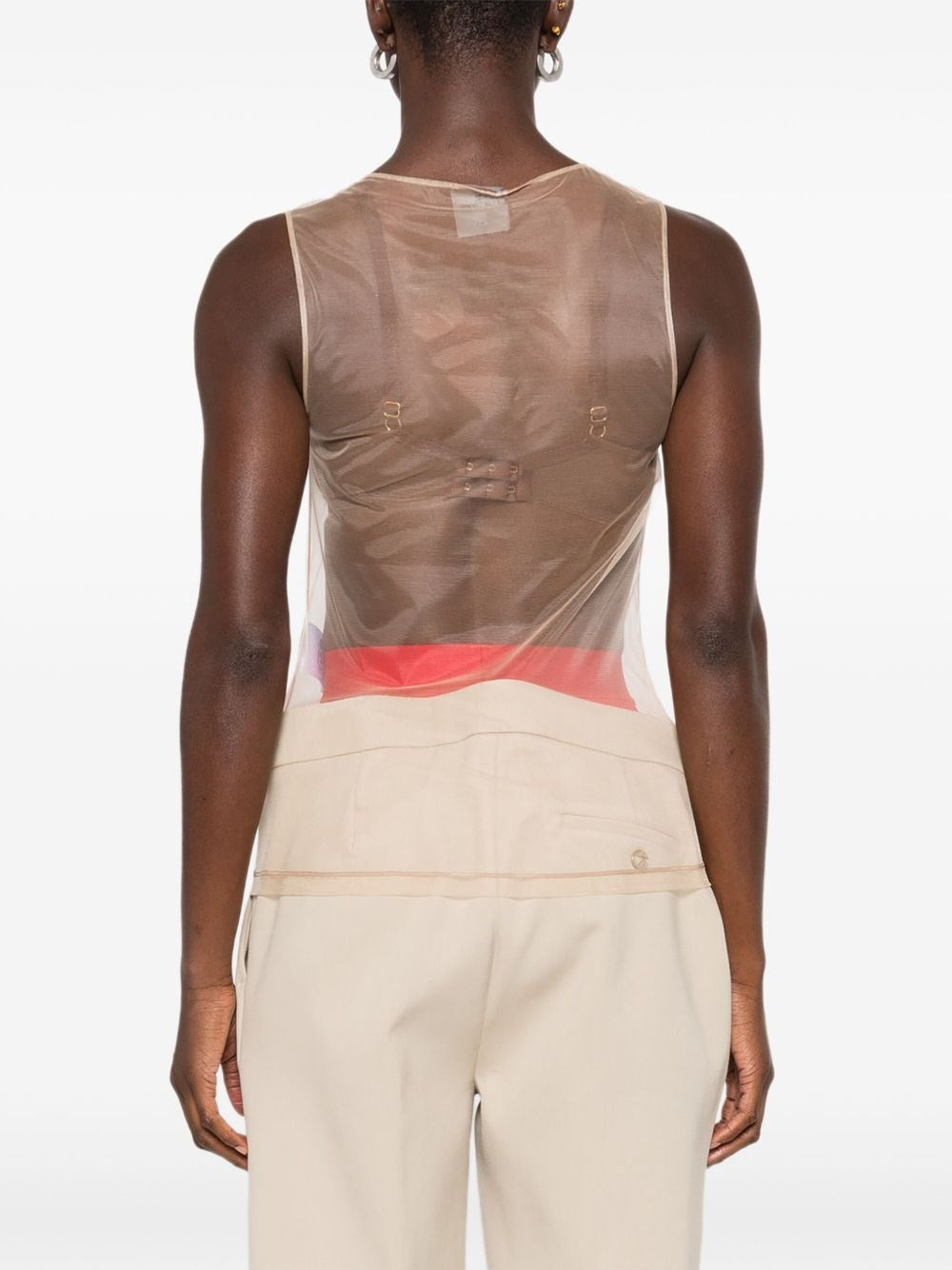 Courreges Women "Illusion" Tulle Top COURREGES