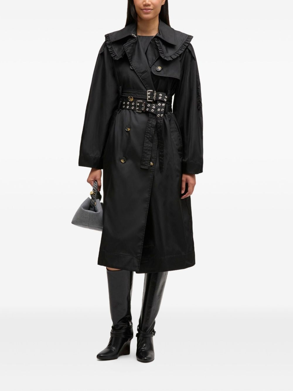 Ganni Women Duchesse Nylon Trenchcoat GANNI