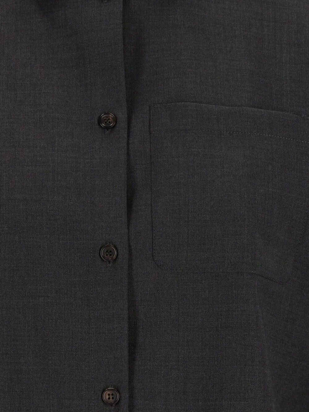 'S Max Mara Women Basic Wool Canvas Shirt S MAX MARA