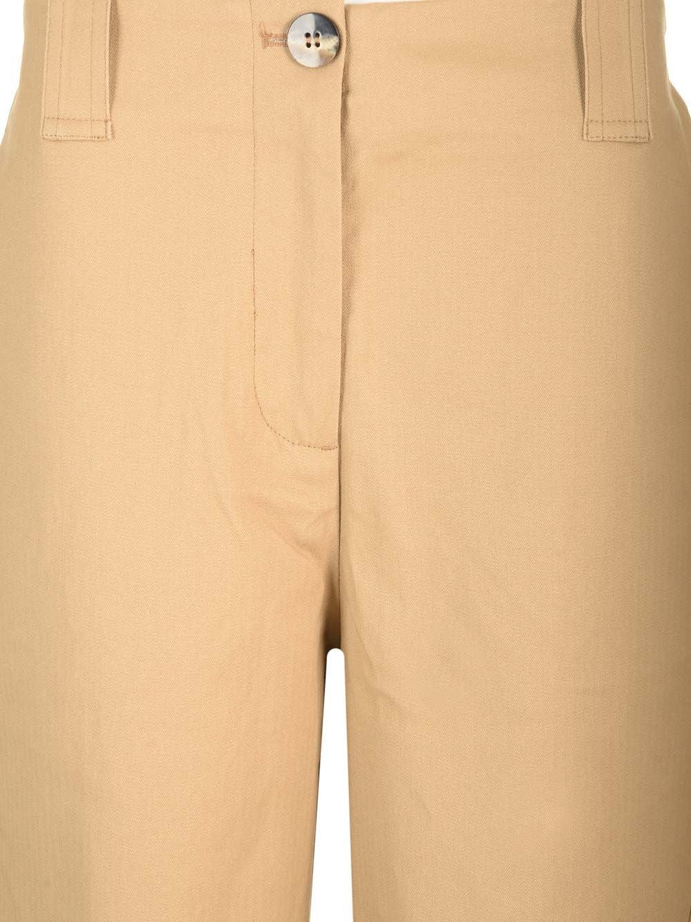 Ganni Women Cotton Canvas Cargo Trousers GANNI