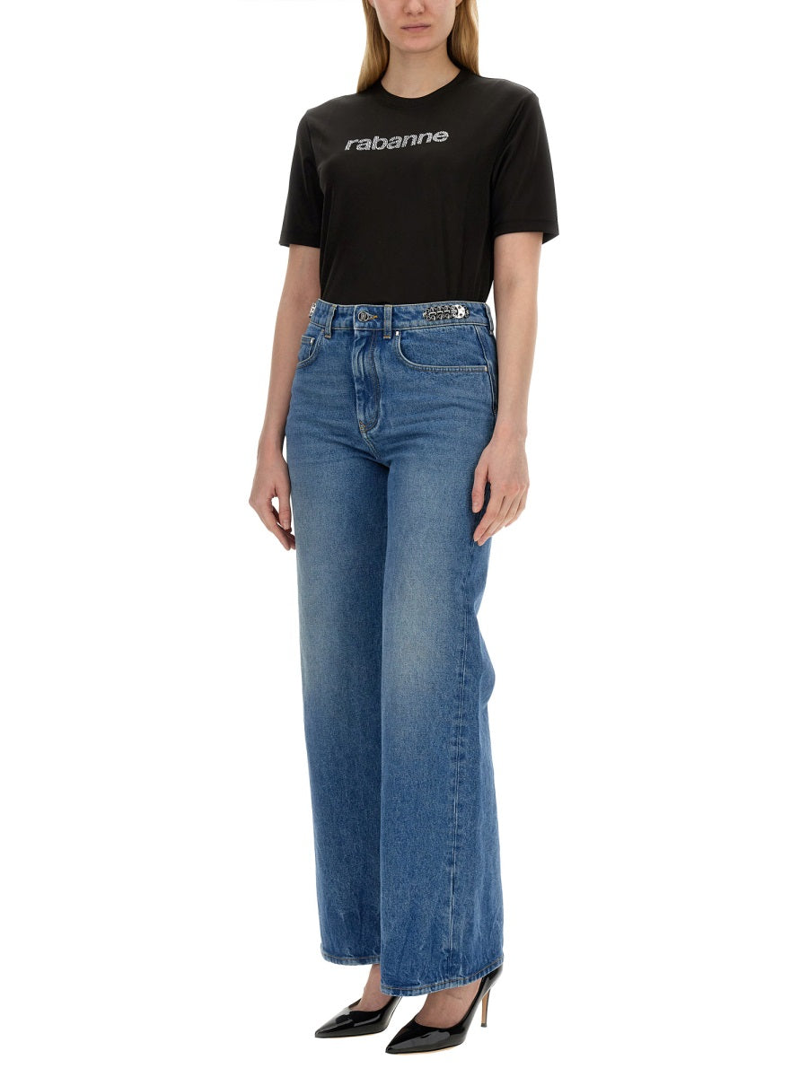 Rabanne Women T-Shirt With Logo PACO RABANNE