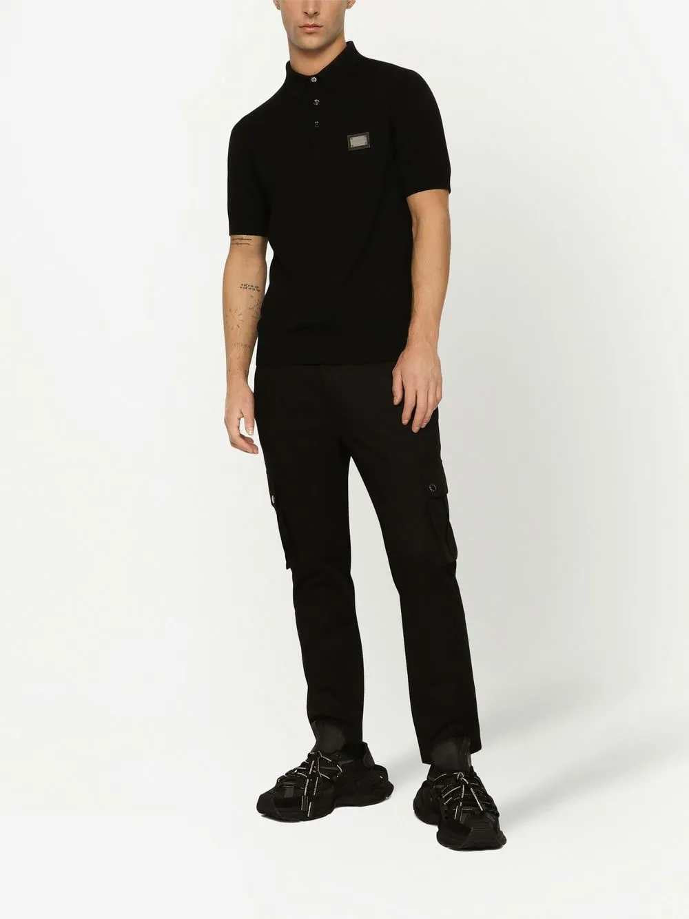 Dolce & Gabbana Men Virgin Wool Polo With Logo DOLCE & GABBANA