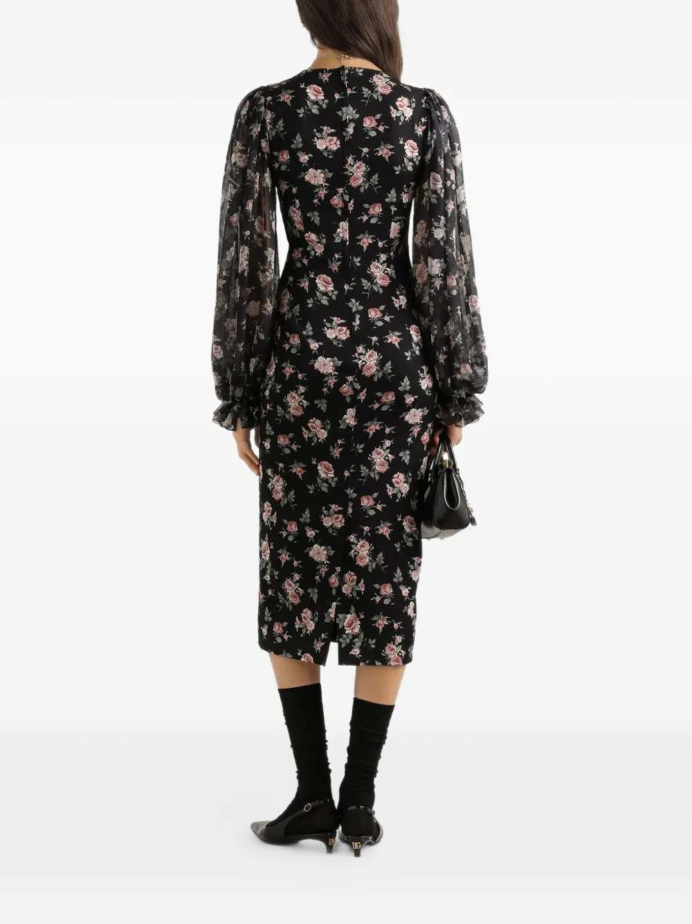 Dolce & Gabbana Women Floral Midi Dress DOLCE & GABBANA