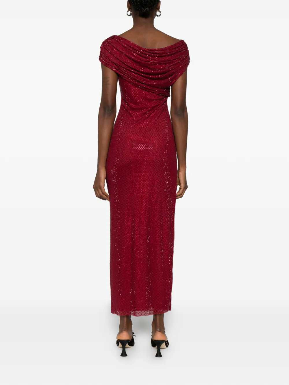 Self-Portrait Women Draped Midi Dress SELF-PORTRAIT