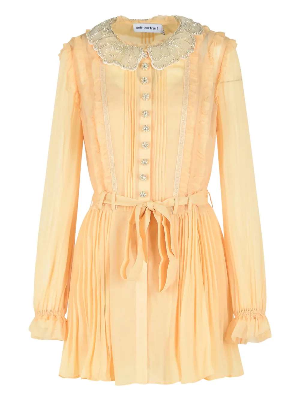 Self-Portrait Women Short Pleated Dress SELF-PORTRAIT