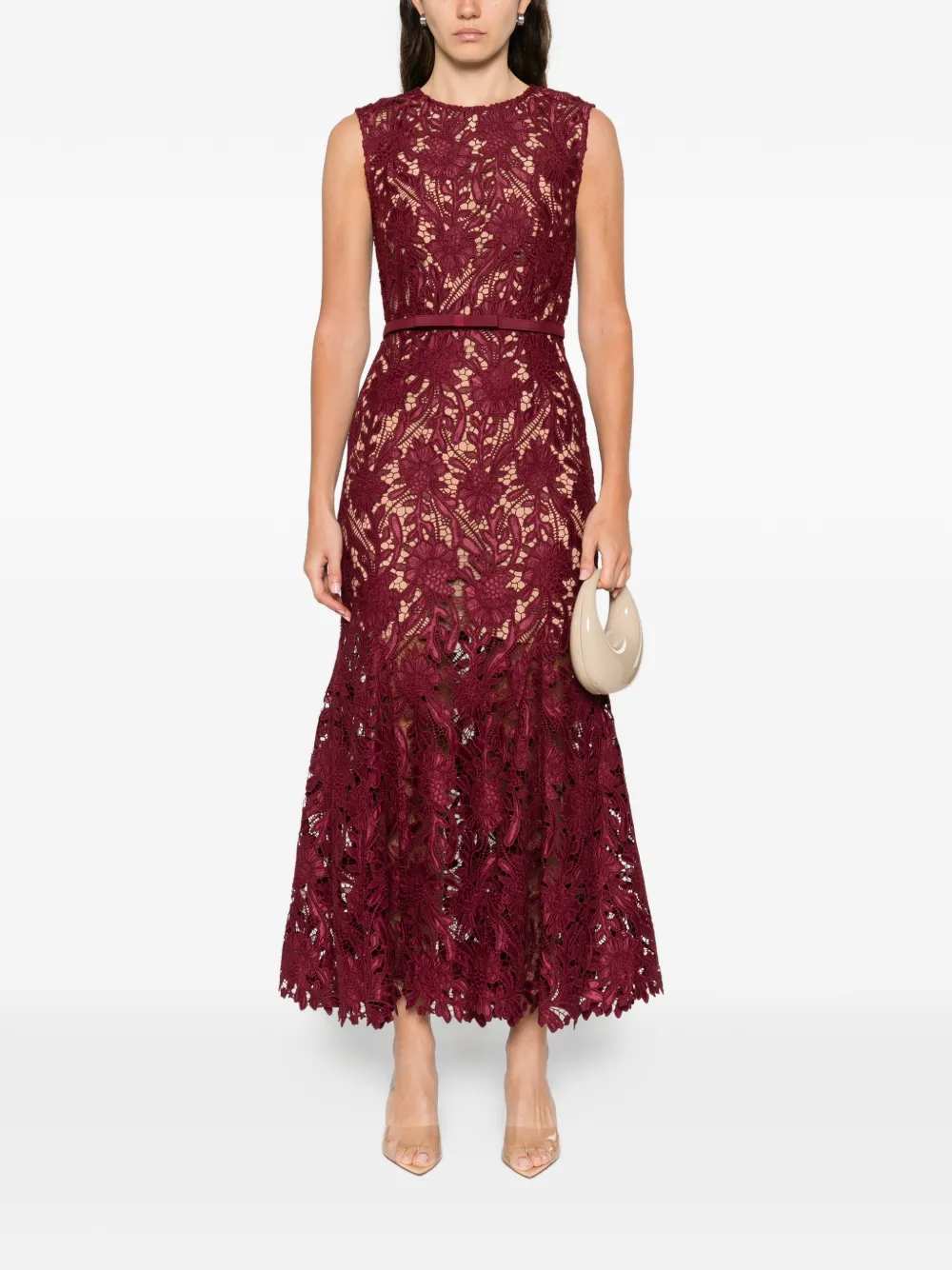 Self-Portrait Women Sleeveless Midi Dress SELF-PORTRAIT