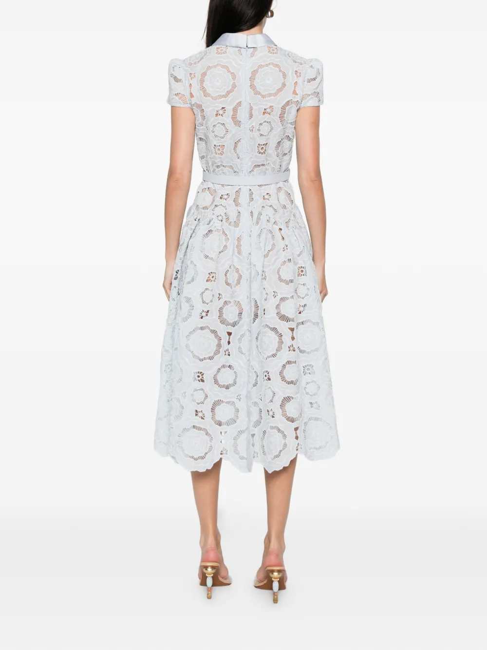 Self-Portrait Women Floral Lace Midi Dress SELF-PORTRAIT