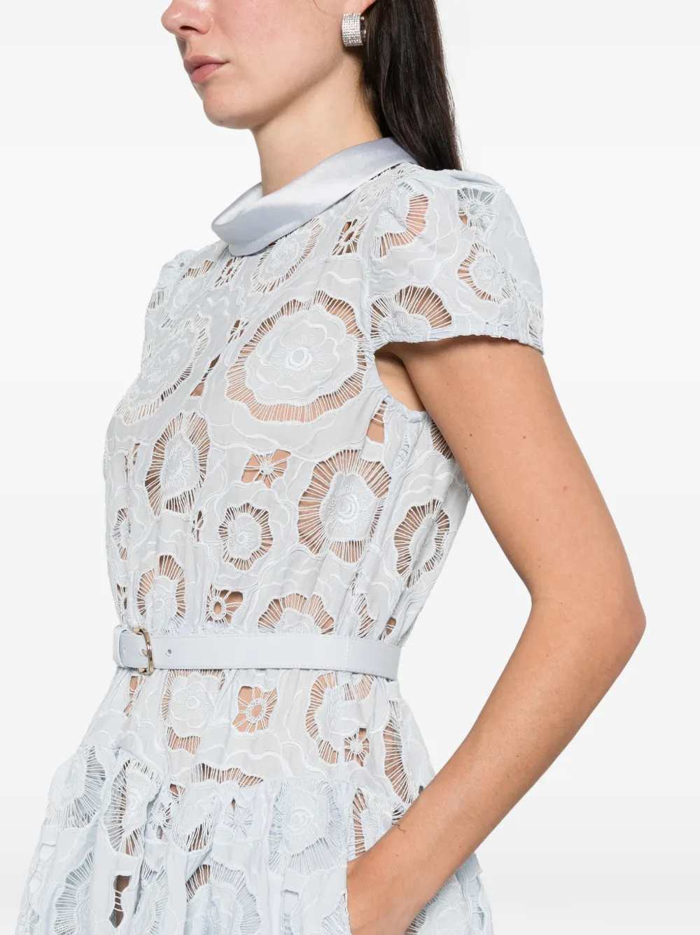 Self-Portrait Women Floral Lace Midi Dress SELF-PORTRAIT