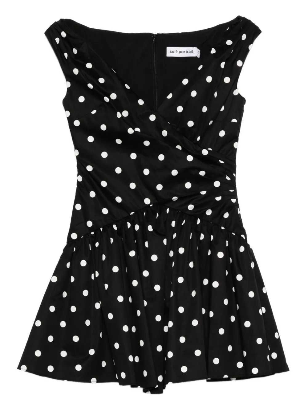 Self-Portrait Women Polka-Dot V-Neck Mini Dress SELF-PORTRAIT
