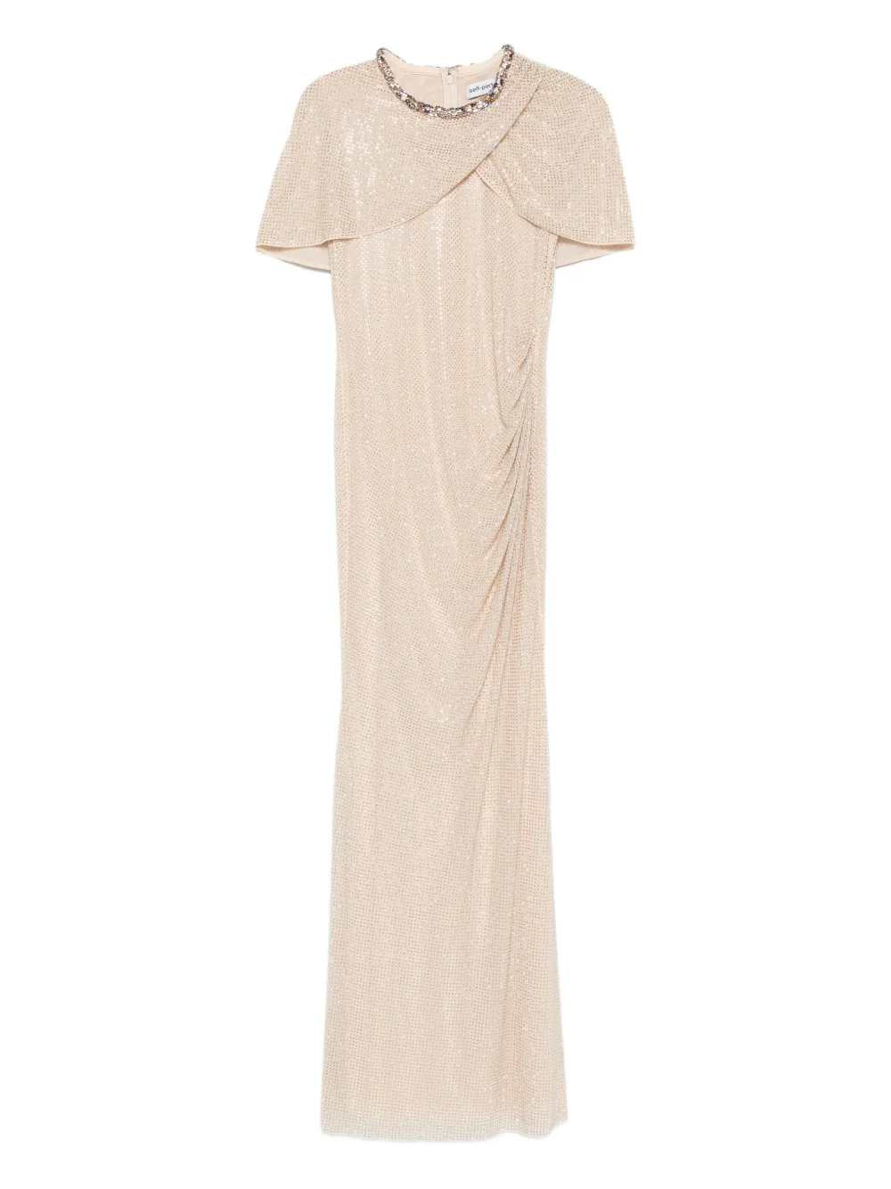 Self-Portrait Women Draped Maxi Dress With Embellishment SELF-PORTRAIT