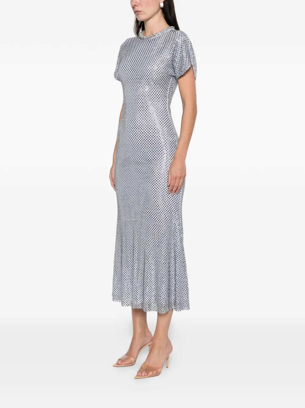 Self-Portrait Women Midi Dress With Rhinestones SELF-PORTRAIT