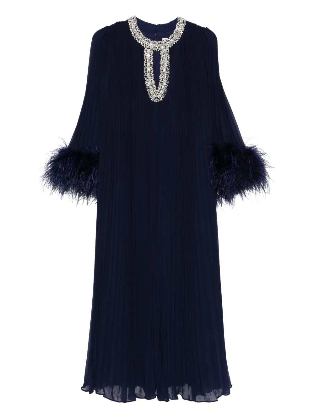 Self-Portrait Women Long Pleated Dress SELF-PORTRAIT