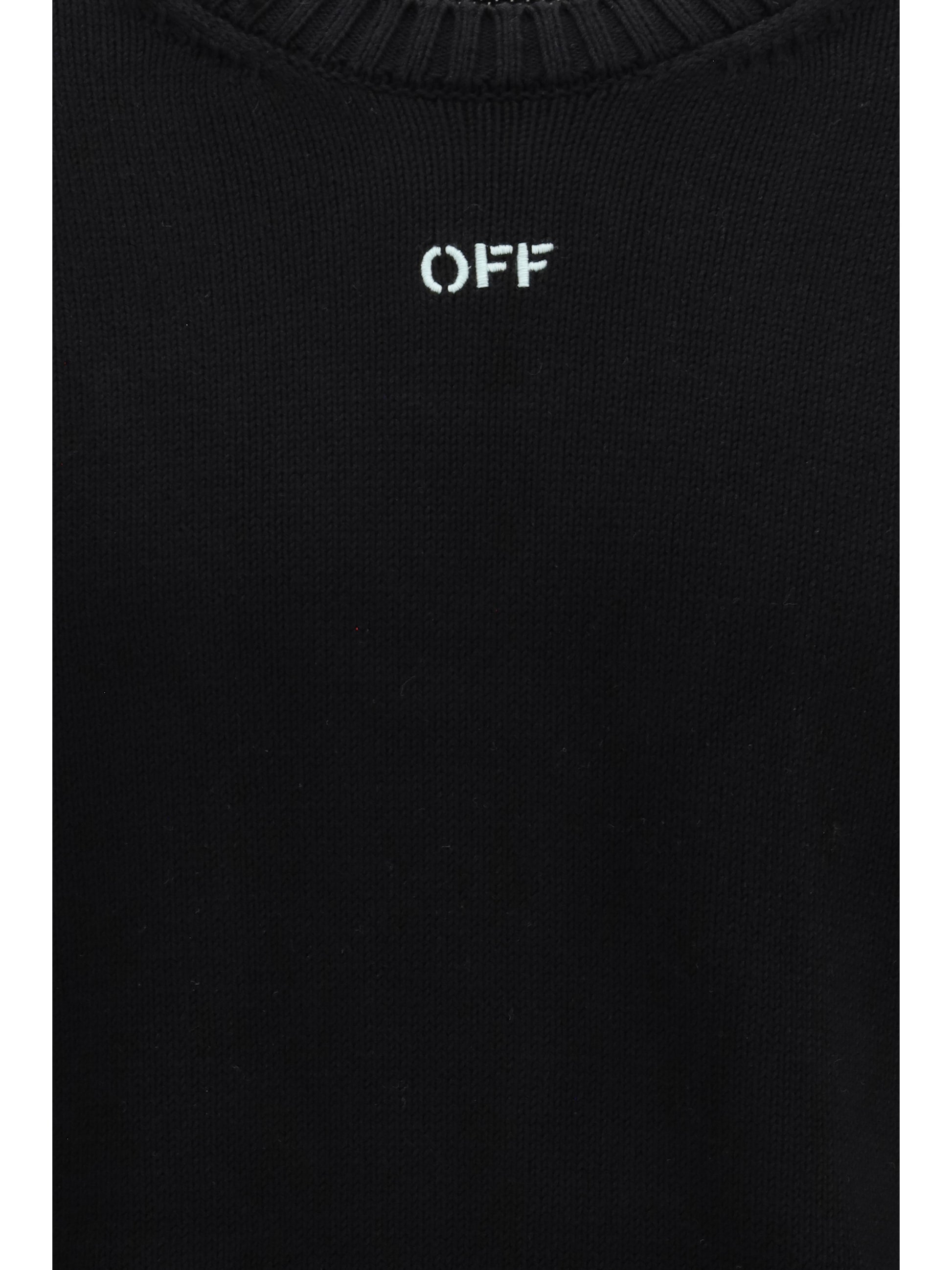 Off-White Men Diagonal Arrow Fuzzy Sweater OFF-WHITE