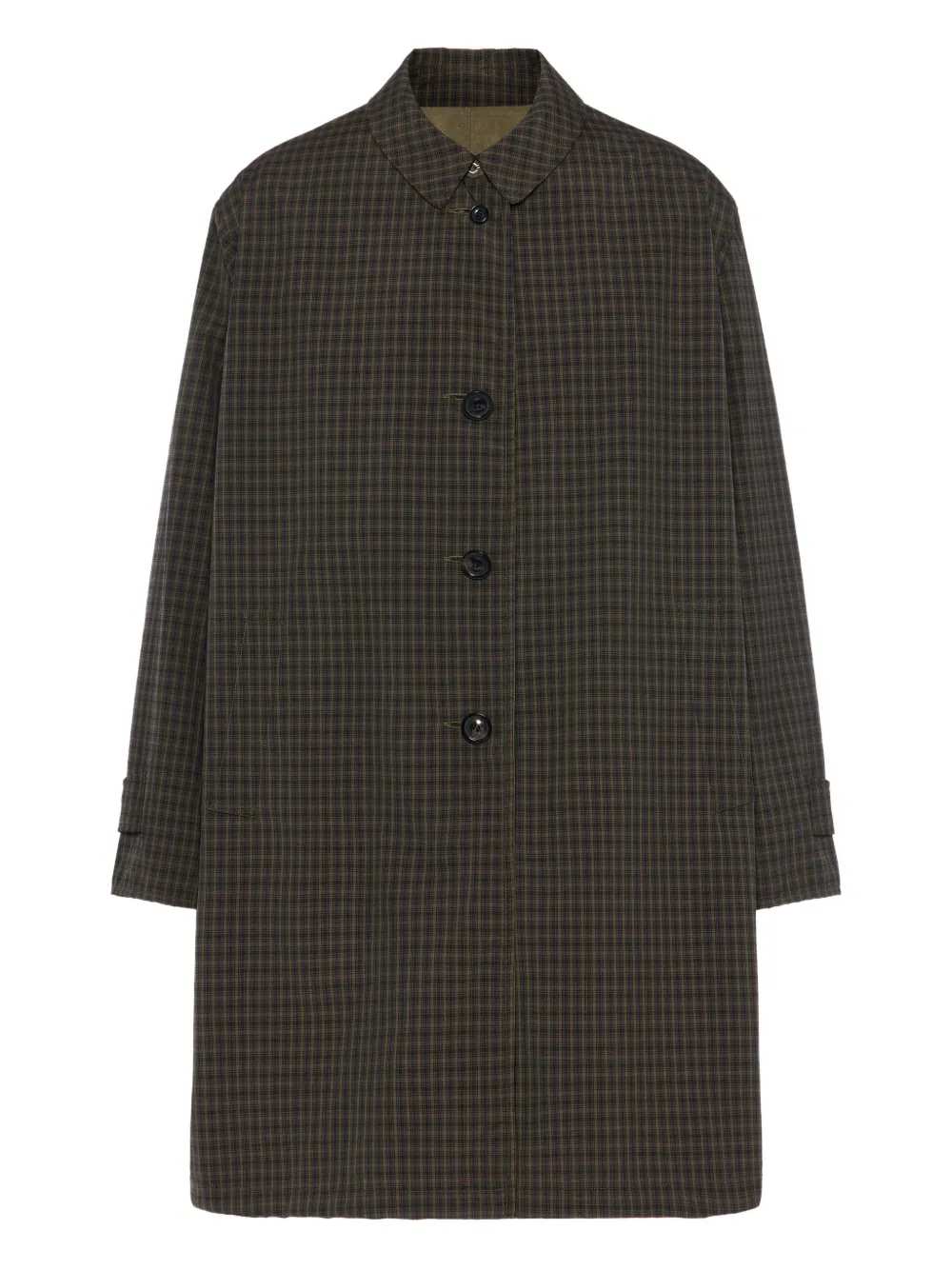 Maison Margiela Men Buttoned Plaid Trench Coat MAISON MARGIELA