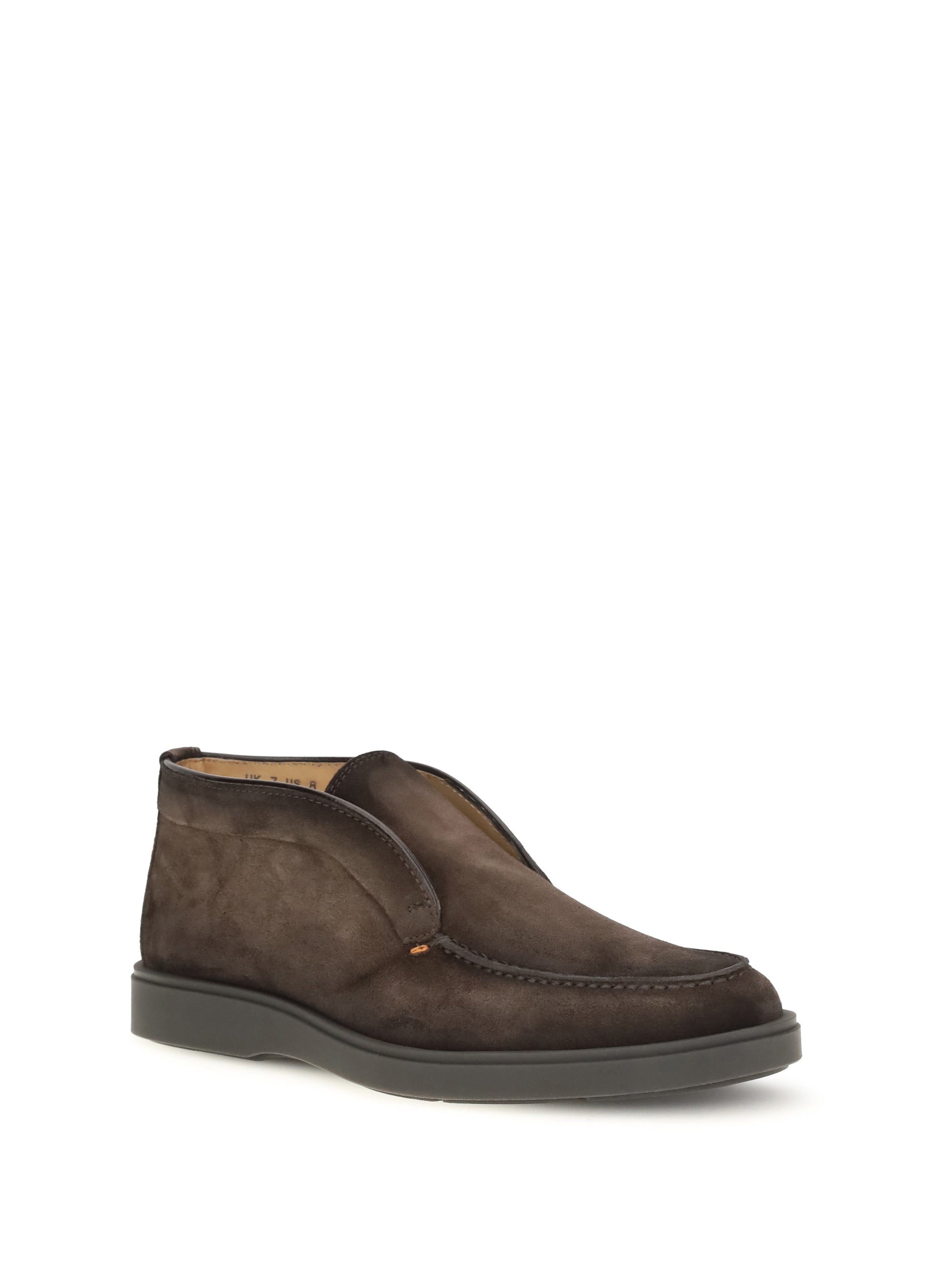 Santoni Men Suede Slip-On Ankle Boots SANTONI