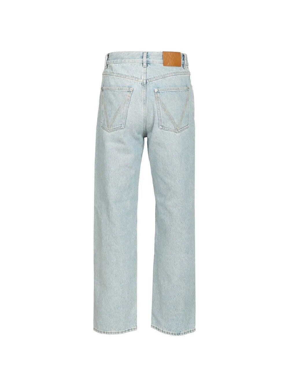 Bottega Veneta Men Sky Bleached Wide Leg Jeans