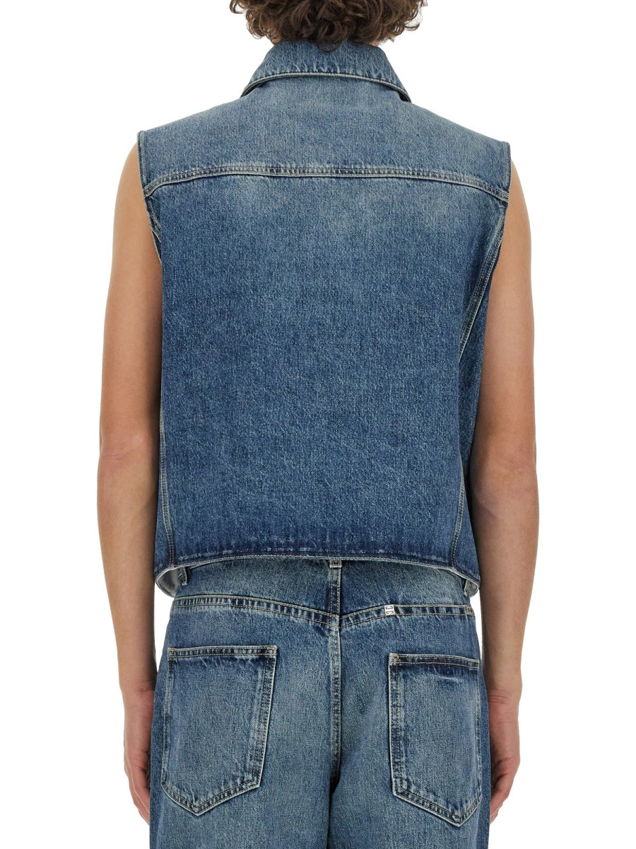 Givenchy Men Denim Vest GIVENCHY