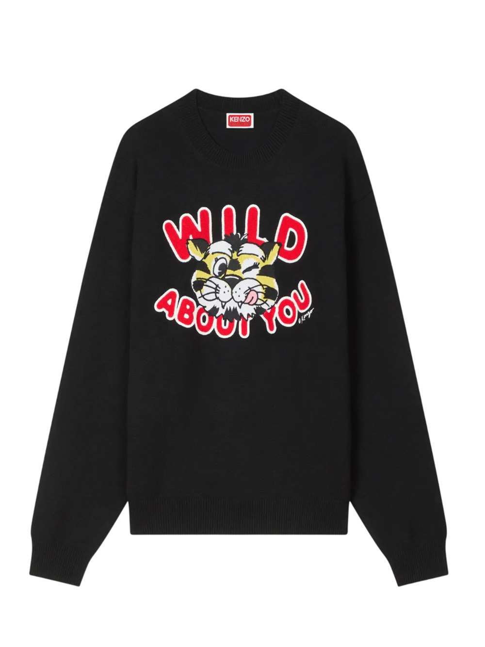 Kenzo Men Kenzo Wild Tiger Wool And Cotton Sweater