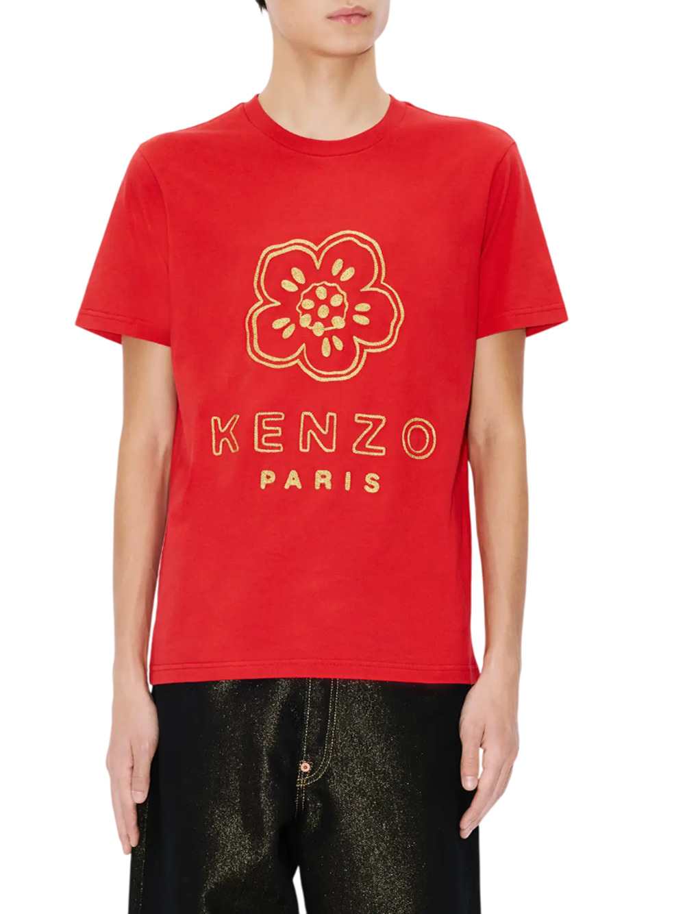 Kenzo Men Slim-Fit Cotton T-Shirt With Embroidered "Boke Flower" KENZO