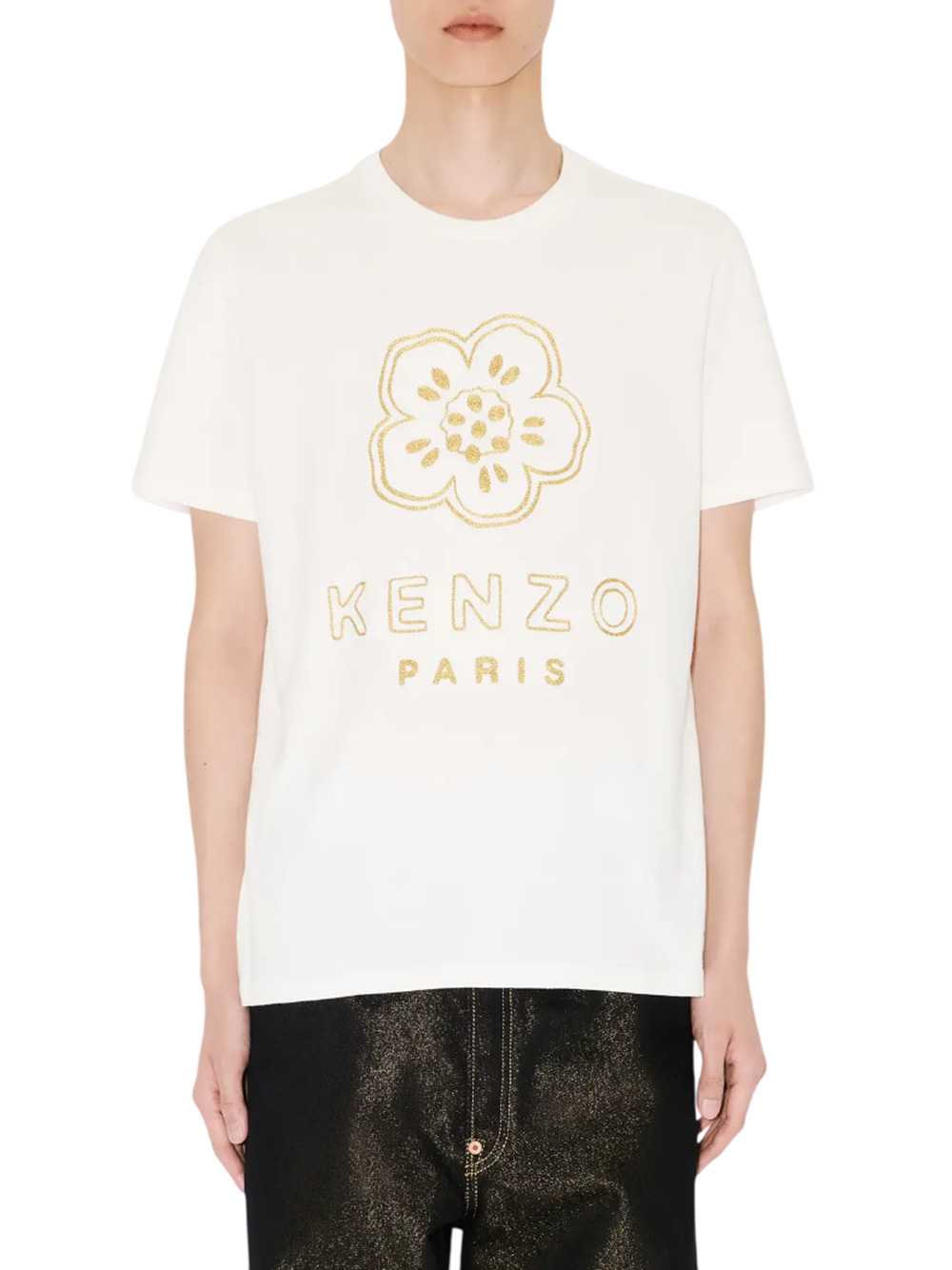 Kenzo Men Slim-Fit Cotton T-Shirt With "Boke Flower" Embroidery KENZO