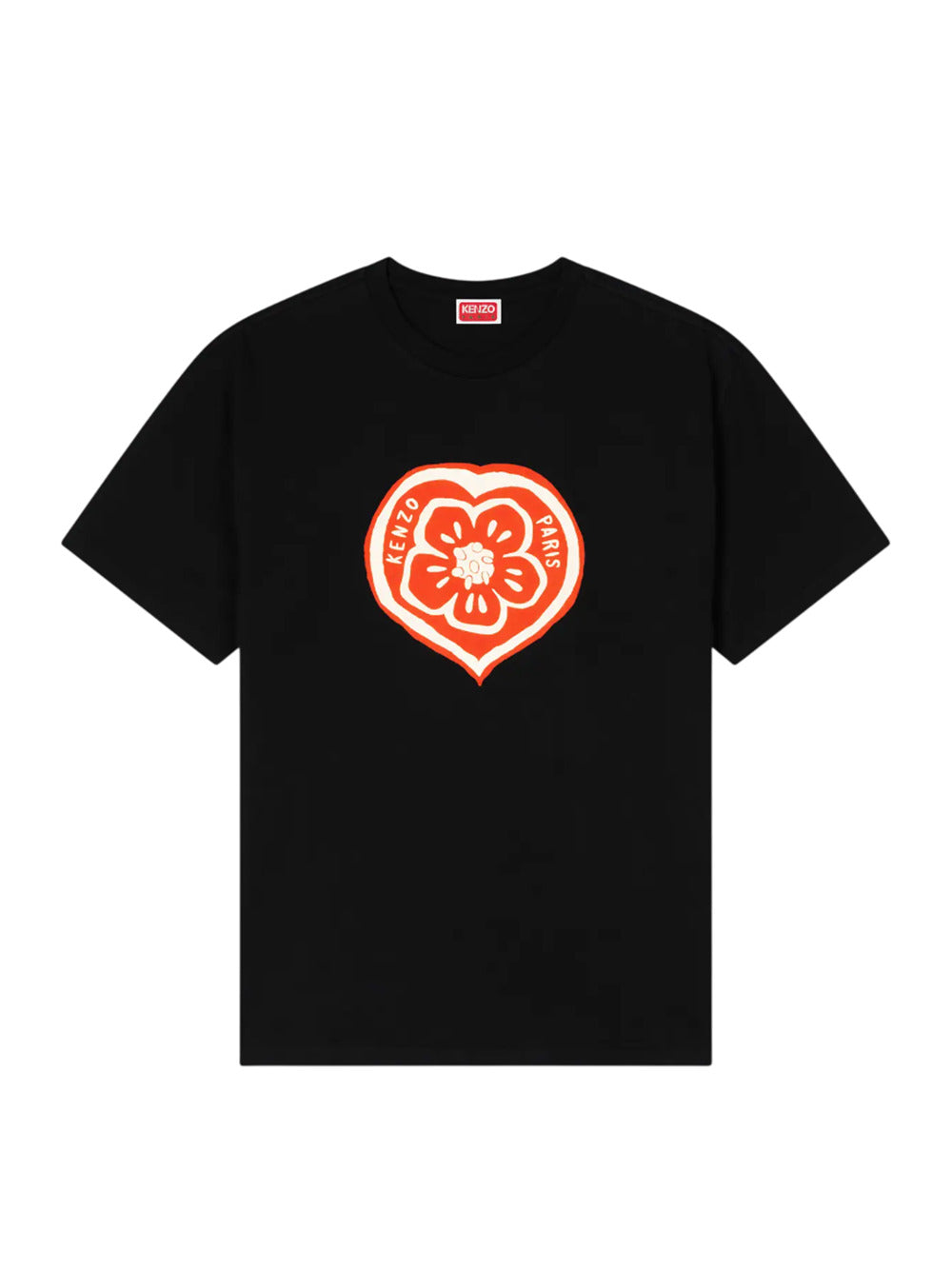 Kenzo Women Loose-Fitting Cotton T-Shirt "Kenzo Boke Heart"