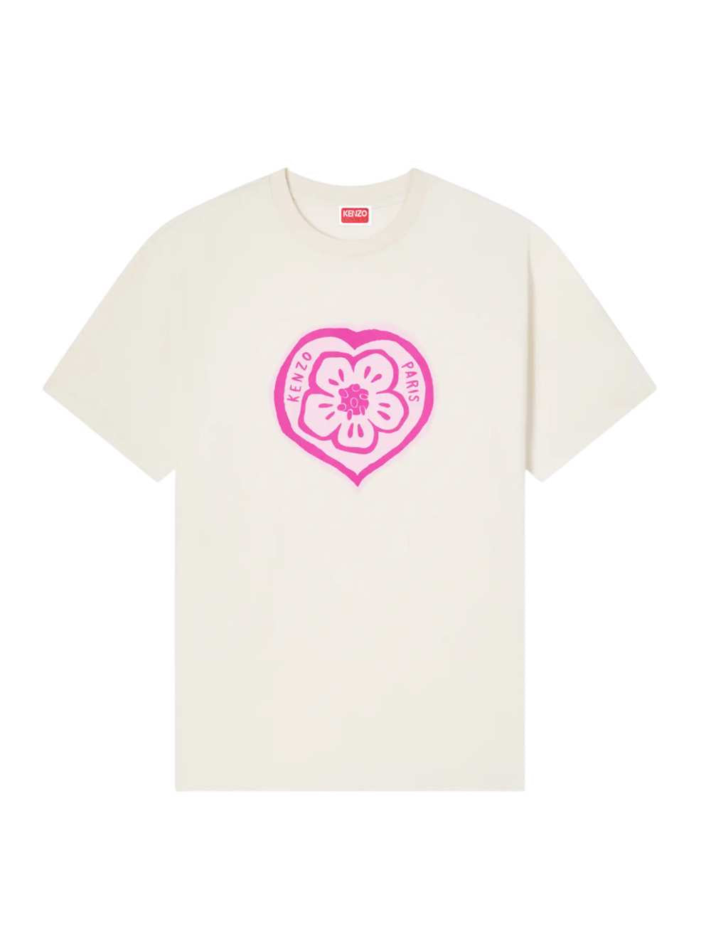 Kenzo Women Loose-Fitting Cotton T-Shirt "Kenzo Boke Heart" KENZO