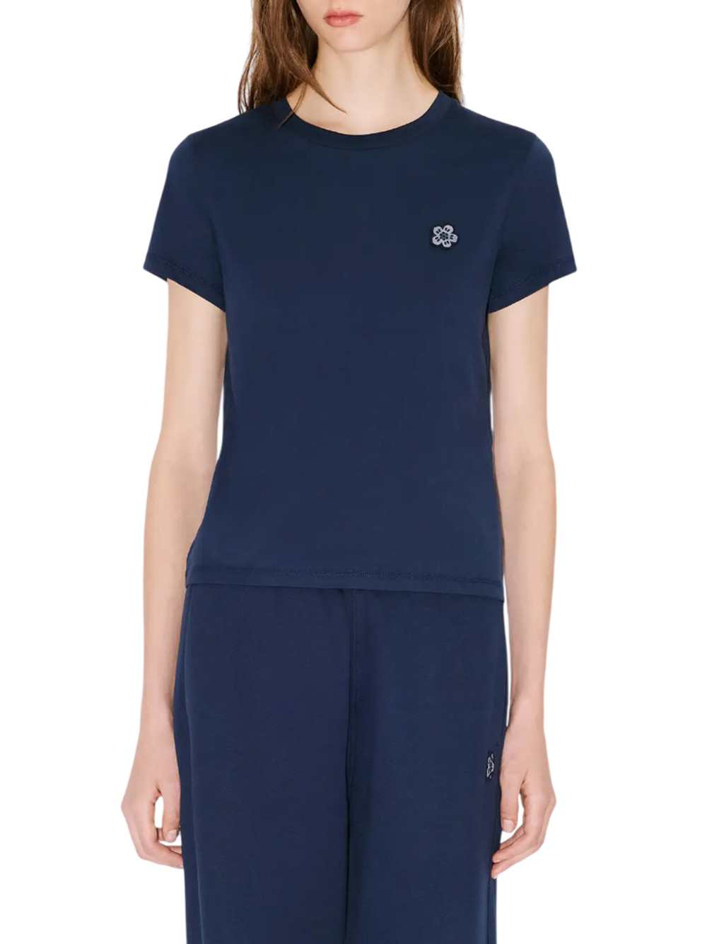Kenzo Women Cotton T-Shirt With "Boke Flower" Embroidery KENZO