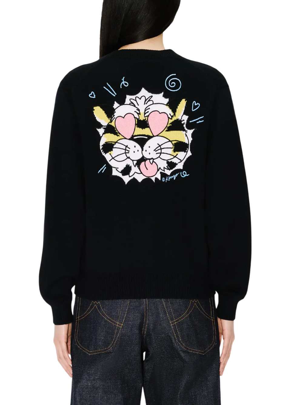 Kenzo Women "Kenzo Wild Tiger" Wool And Cotton Cardigan KENZO