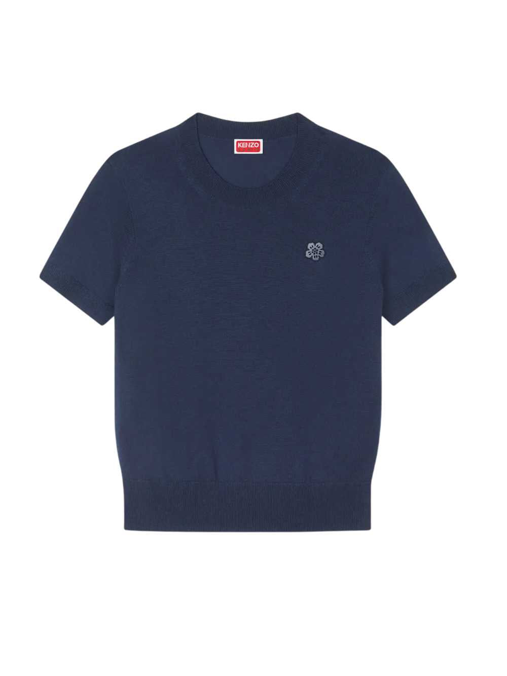 Kenzo Women "Boke Flower" Merino Wool Short-Sleeve Top KENZO