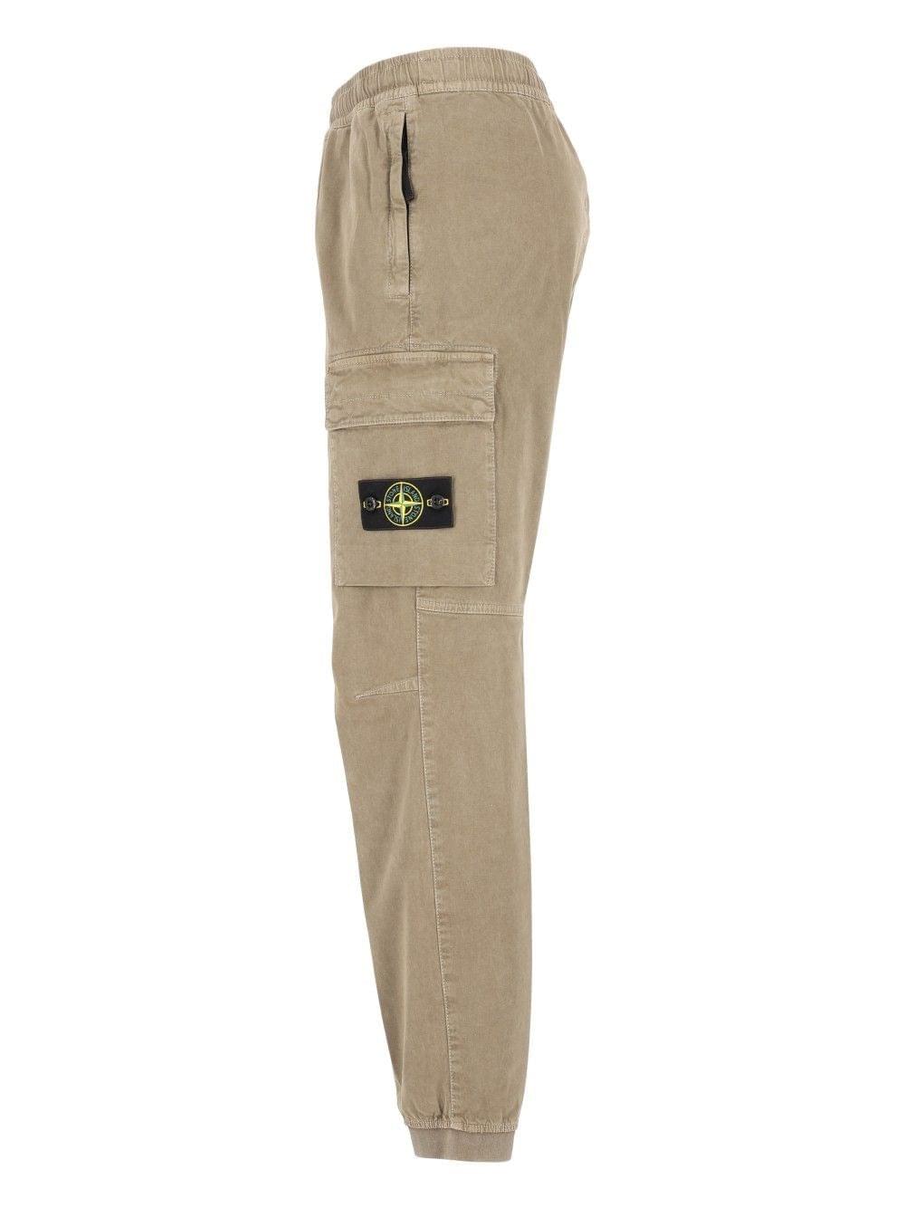 Stone Island Men Vintage-Effect Stretch Trousers STONE ISLAND
