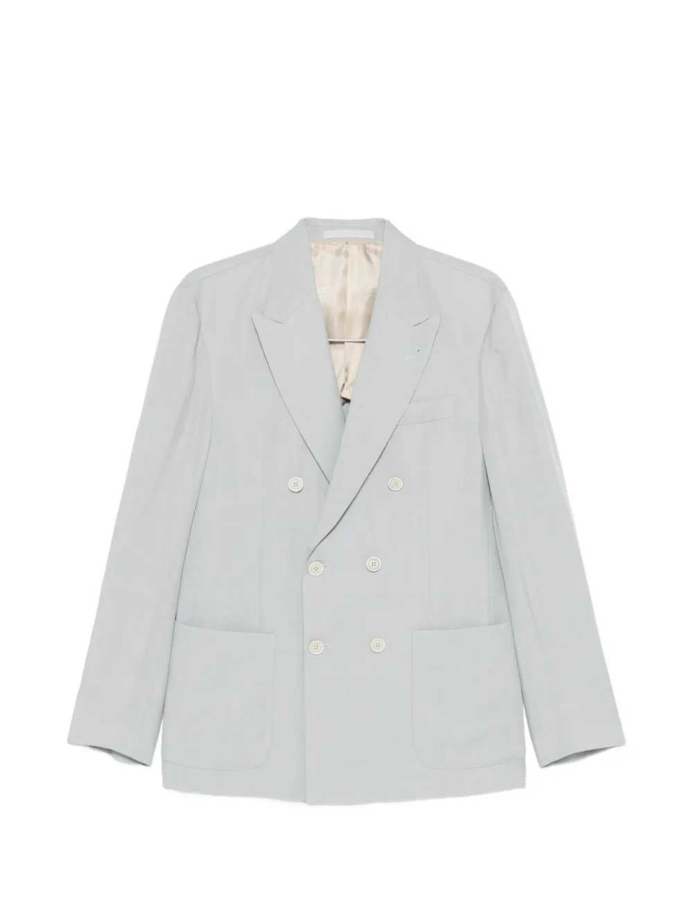 Eleventy Men Double-Breasted Linen Suit ELEVENTY