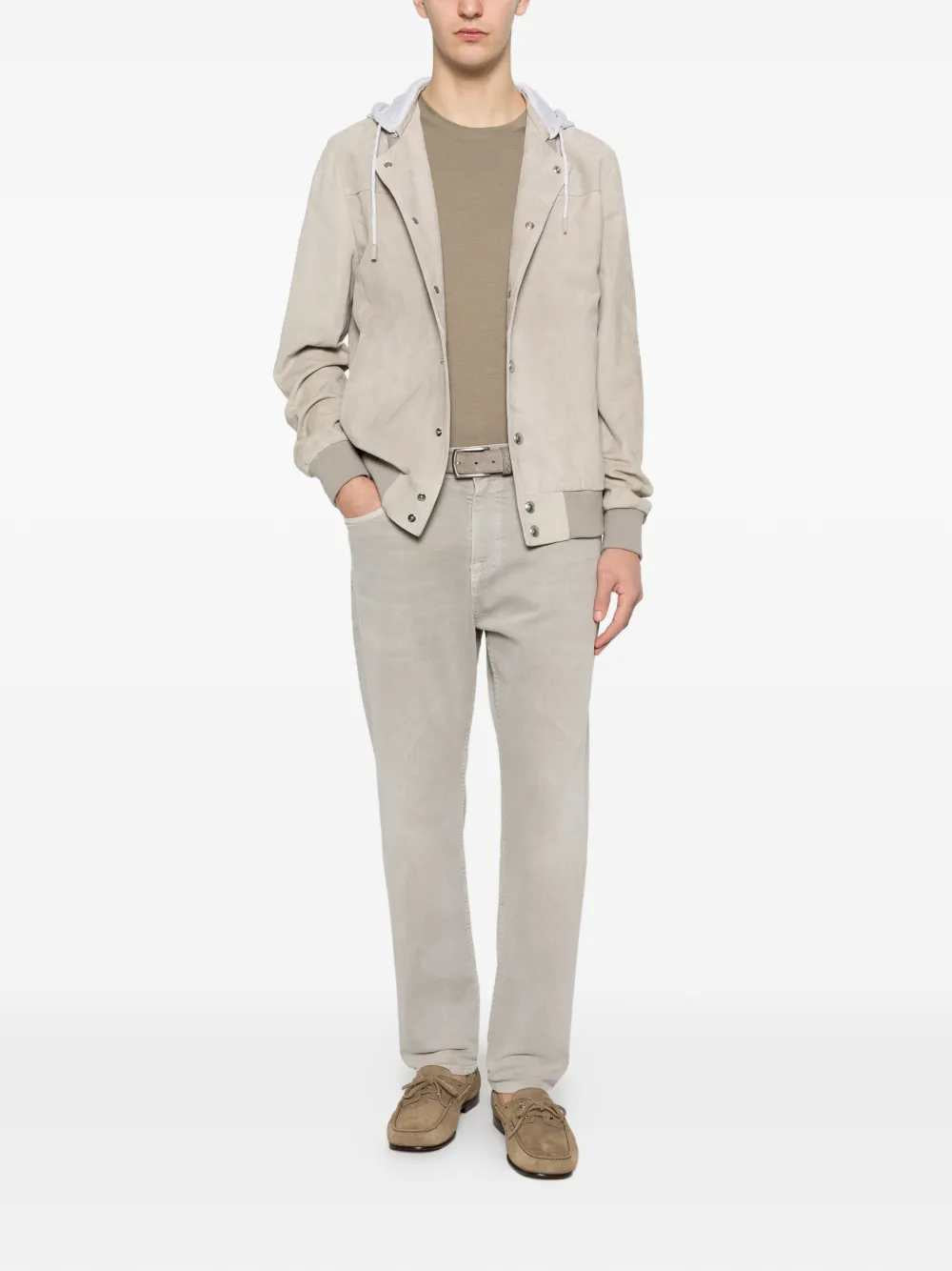 Eleventy Men Hooded Suede Jacket ELEVENTY