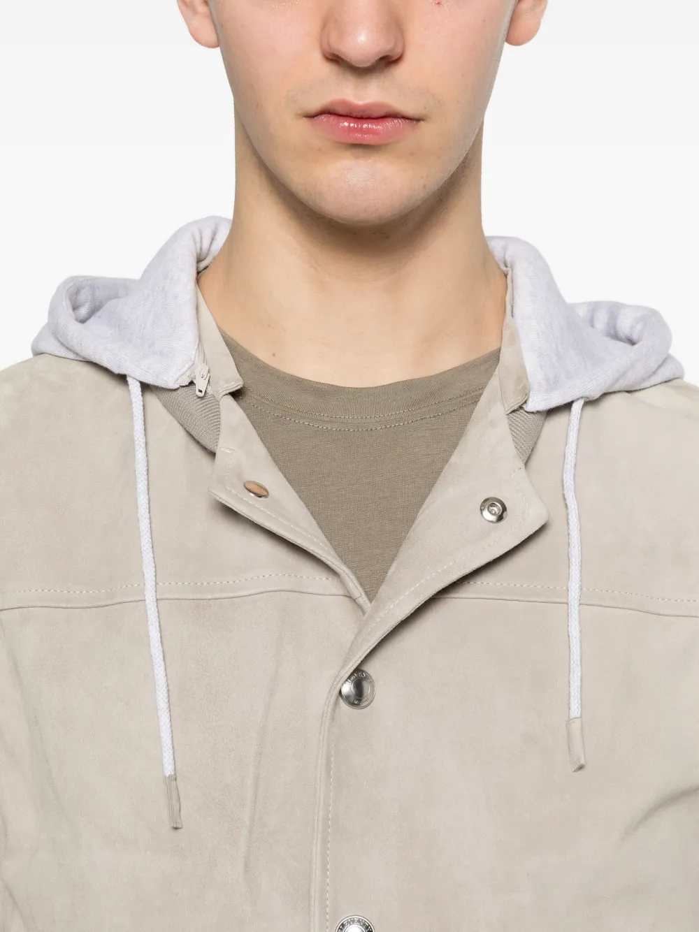 Eleventy Men Hooded Suede Jacket ELEVENTY