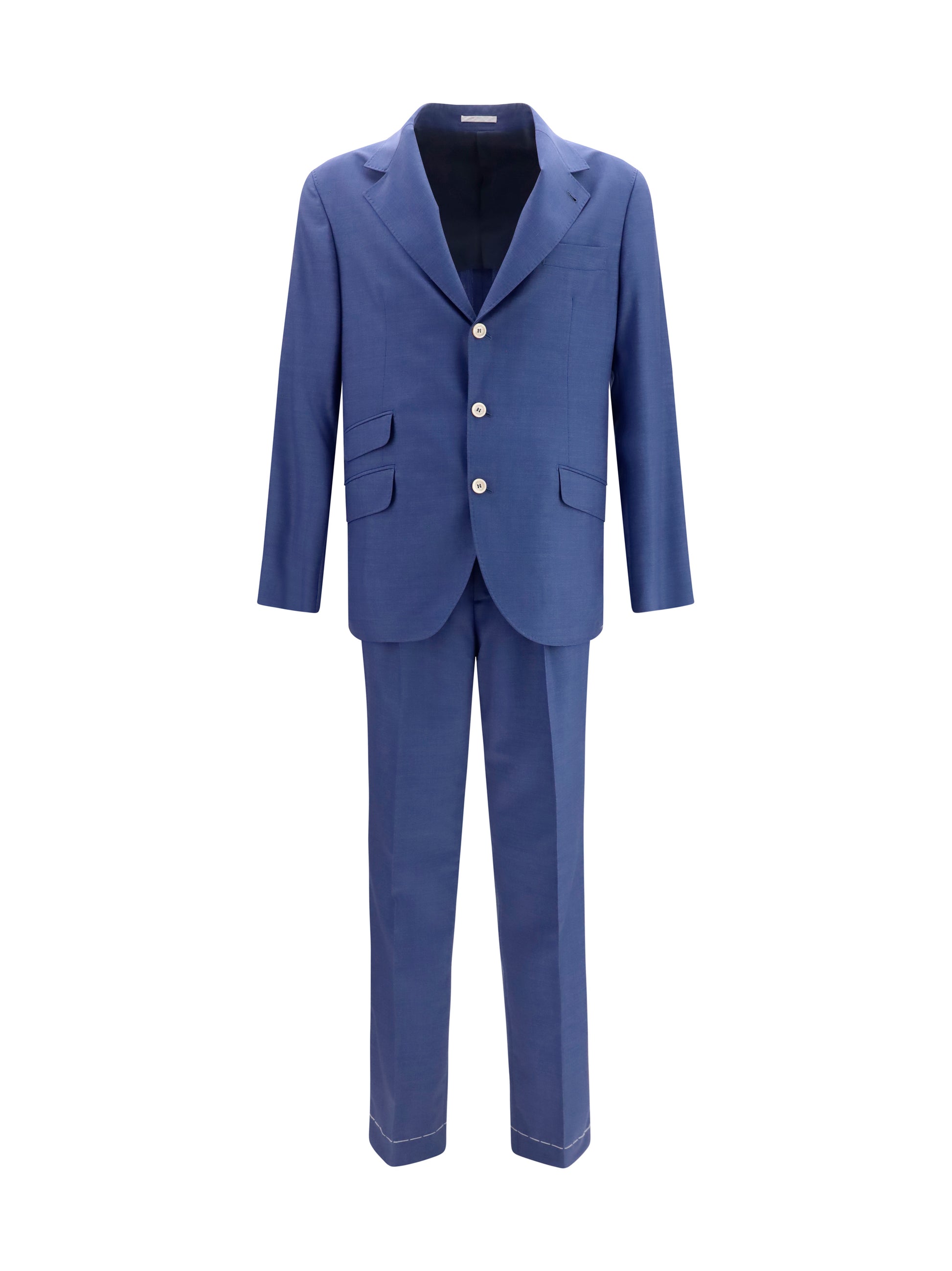 Brunello Cucinelli Men Single-Breasted Suit With Peak Lapels BRUNELLO CUCINELLI