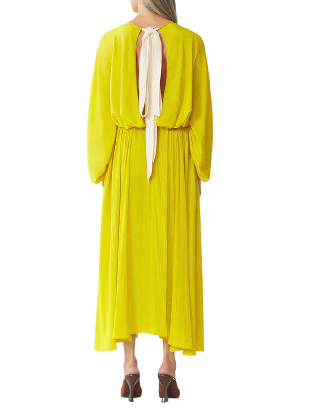 Lanvin Women Crew-Neck Midi Dress With Draped Detail LANVIN