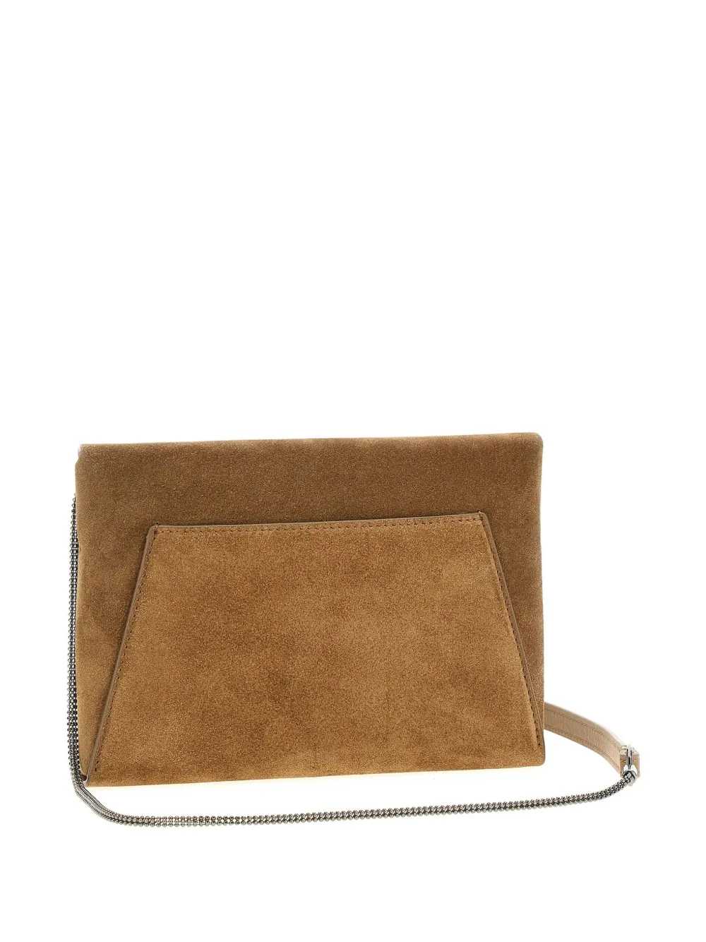 Brunello Cucinelli Women Suede Clutch With Jewel Decoration BRUNELLO CUCINELLI