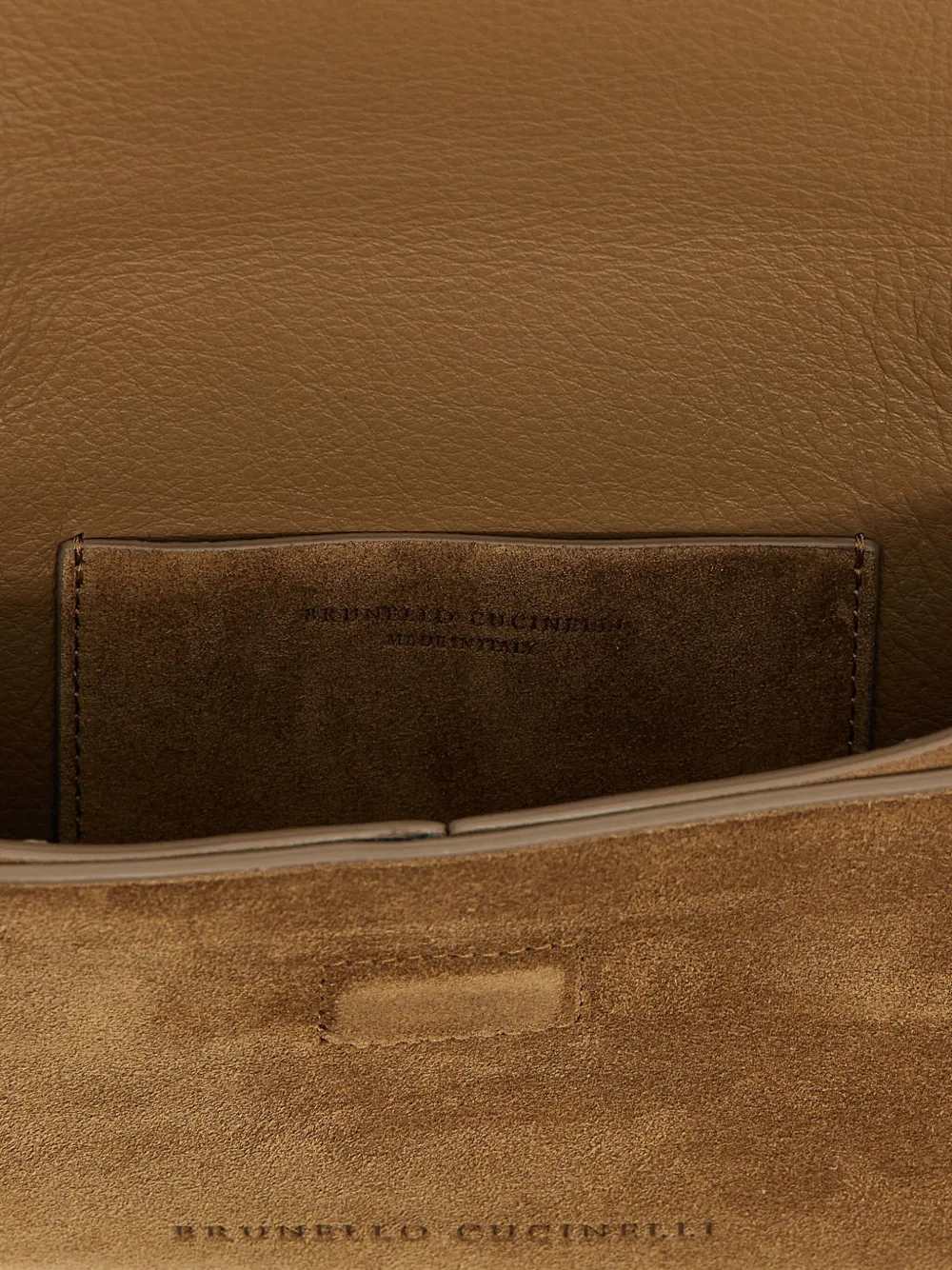 Brunello Cucinelli Women Suede Clutch With Jewel Decoration BRUNELLO CUCINELLI