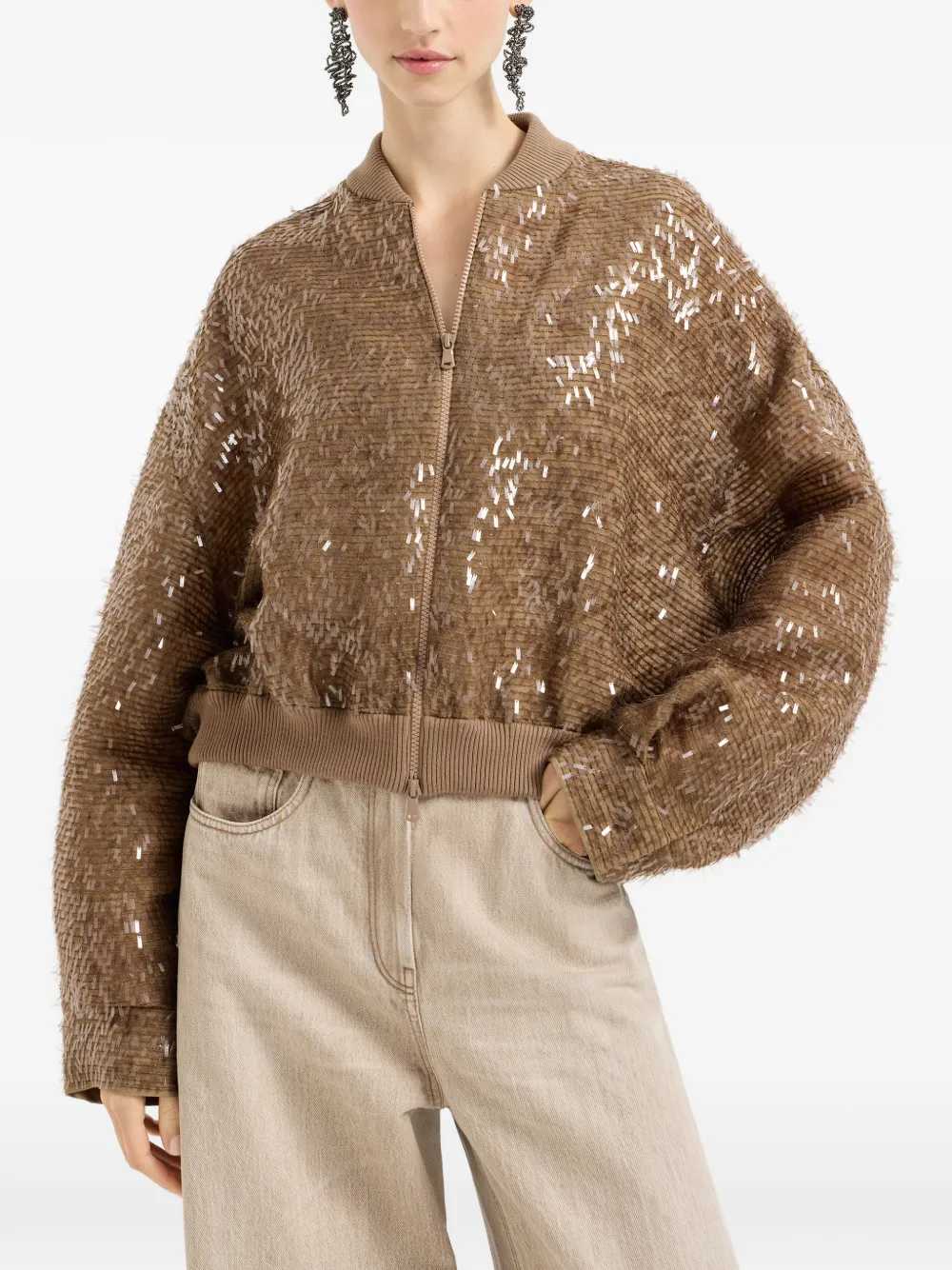 Brunello Cucinelli Women Zip-Up Bomber Jacket BRUNELLO CUCINELLI