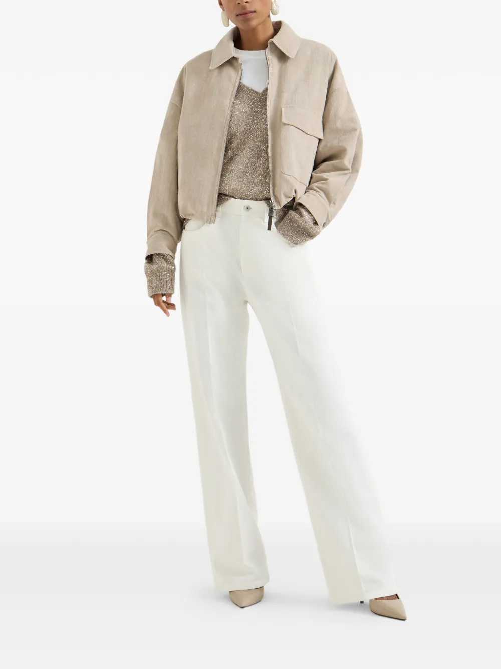 Brunello Cucinelli Women Trousers With Decoration BRUNELLO CUCINELLI