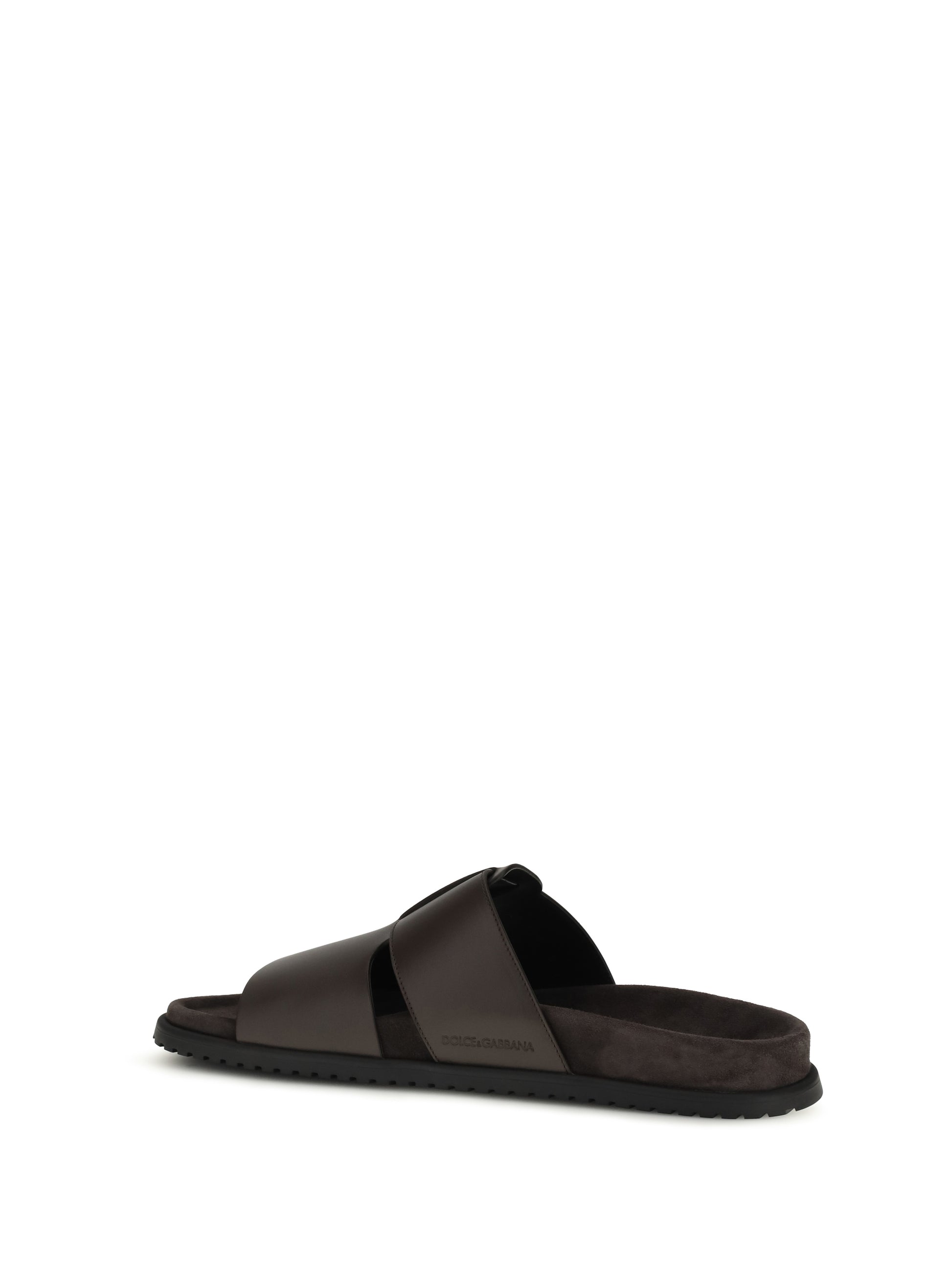 Dolce & Gabbana Men Leather Sandals DOLCE & GABBANA
